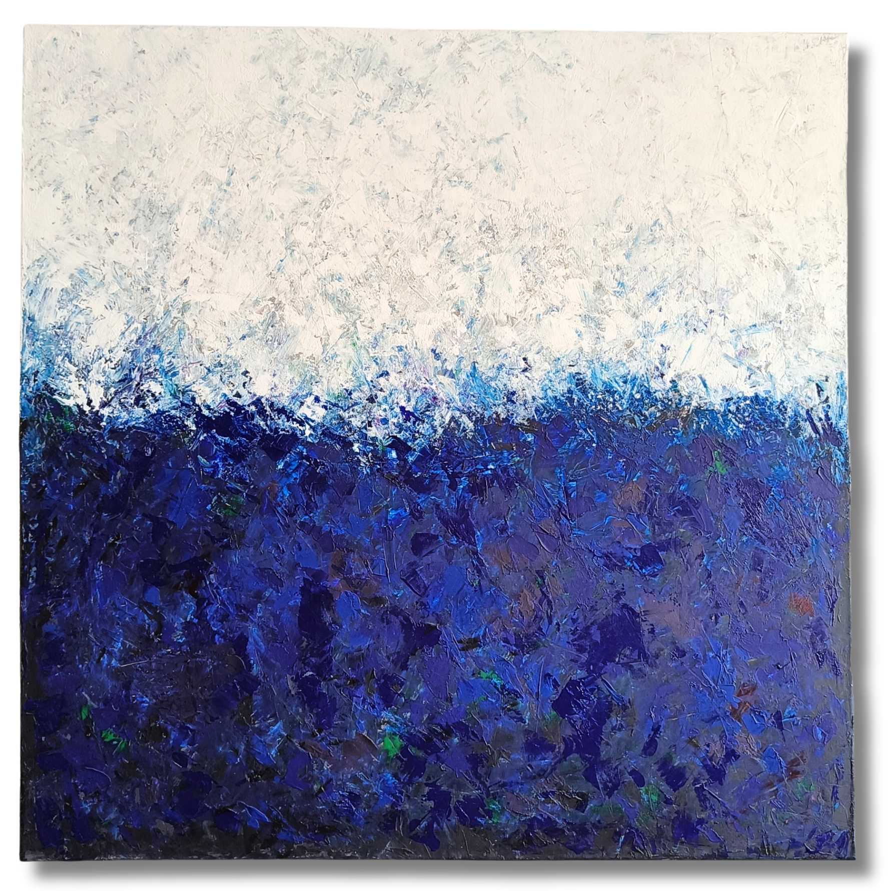 Obraz do nowoczesnych wnętrz, modern paint, navy blua and white, Anna Trawczyńska, modern art, modern interiors